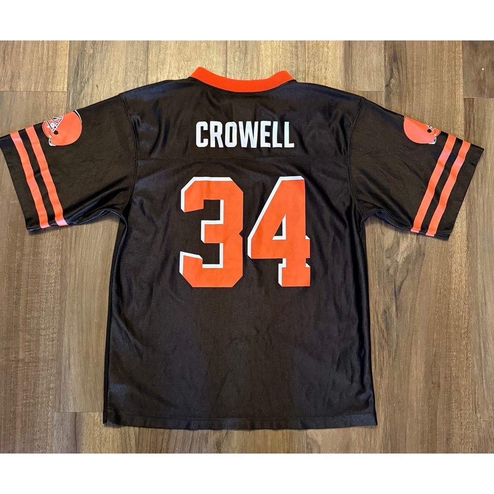 NFL Team Apparel Cleveland Browns Isaiah Crowell 34 Youth XXL 18 Brown Jersey - Picture 7 of 8